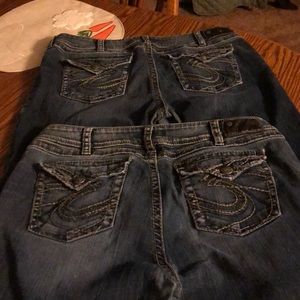 2 pair of Silver used jeans  for20  both